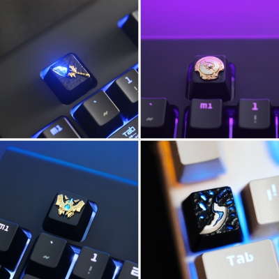 1pc Artisan Zinc Aluminum Alloy ESC Keycaps for Mechanical Keyboard R4 Height Stereoscopic Relief DOTA2 King of Glory